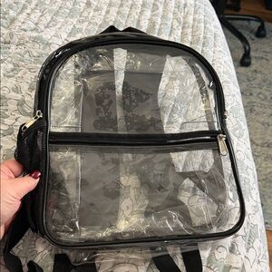 Clear Backpack with Black Trim